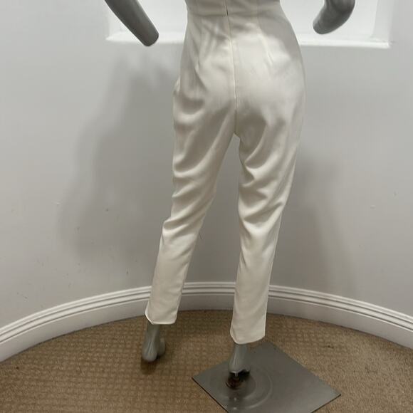 Lavish Alice White Frill Jumpsuit Size 4 - Picture 13 of 16